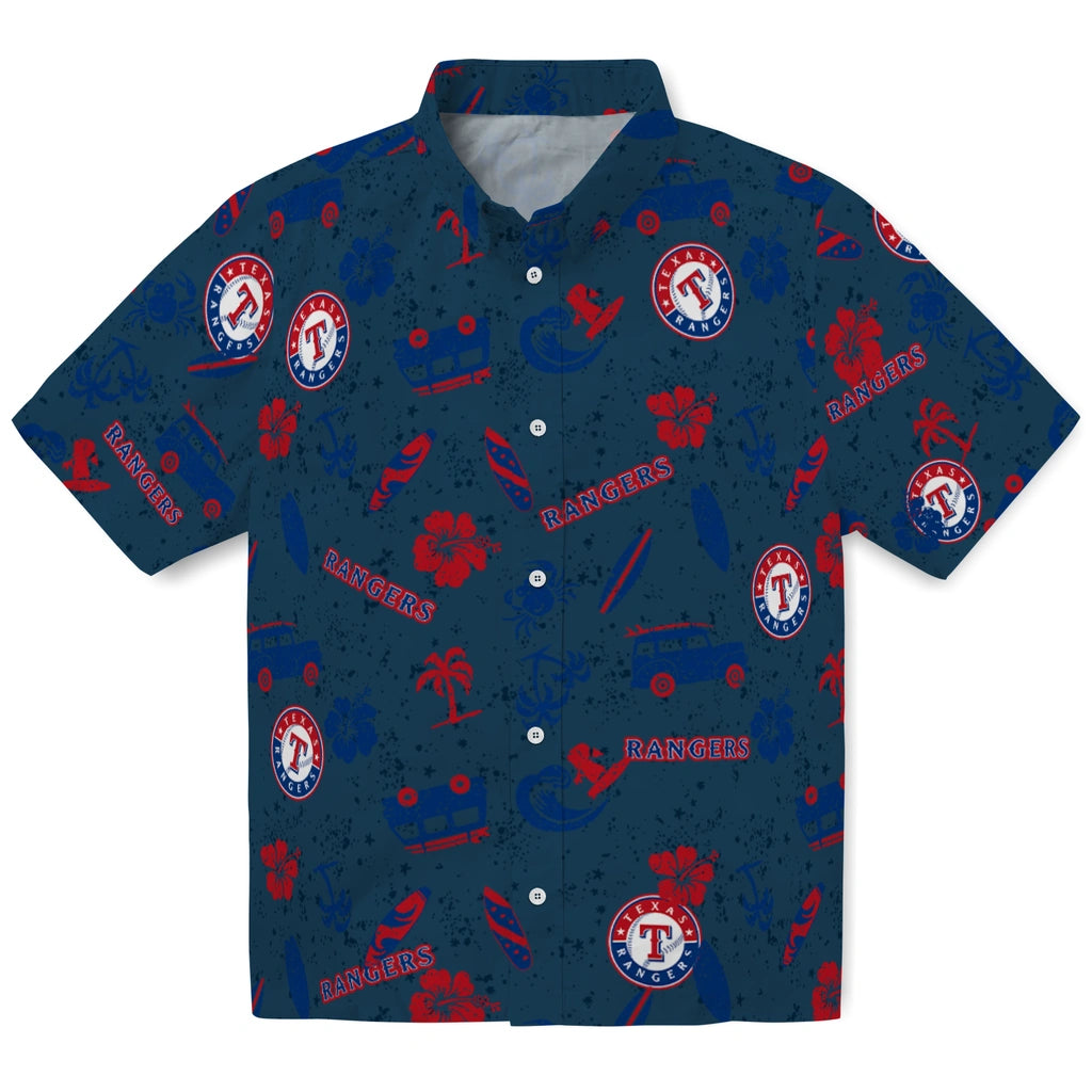 Texas Rangers Hawaiian Shirt - Beach Vibe | Moonbestprint
