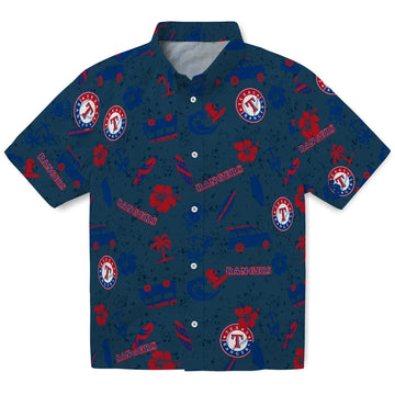 Texas Rangers Hawaiian Shirt - Beach Vibe | Moonbestprint