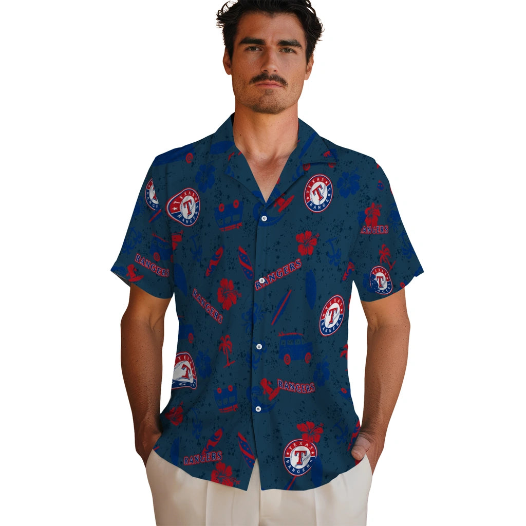 Texas Rangers Hawaiian Shirt - Beach Vibe | Moonbestprint