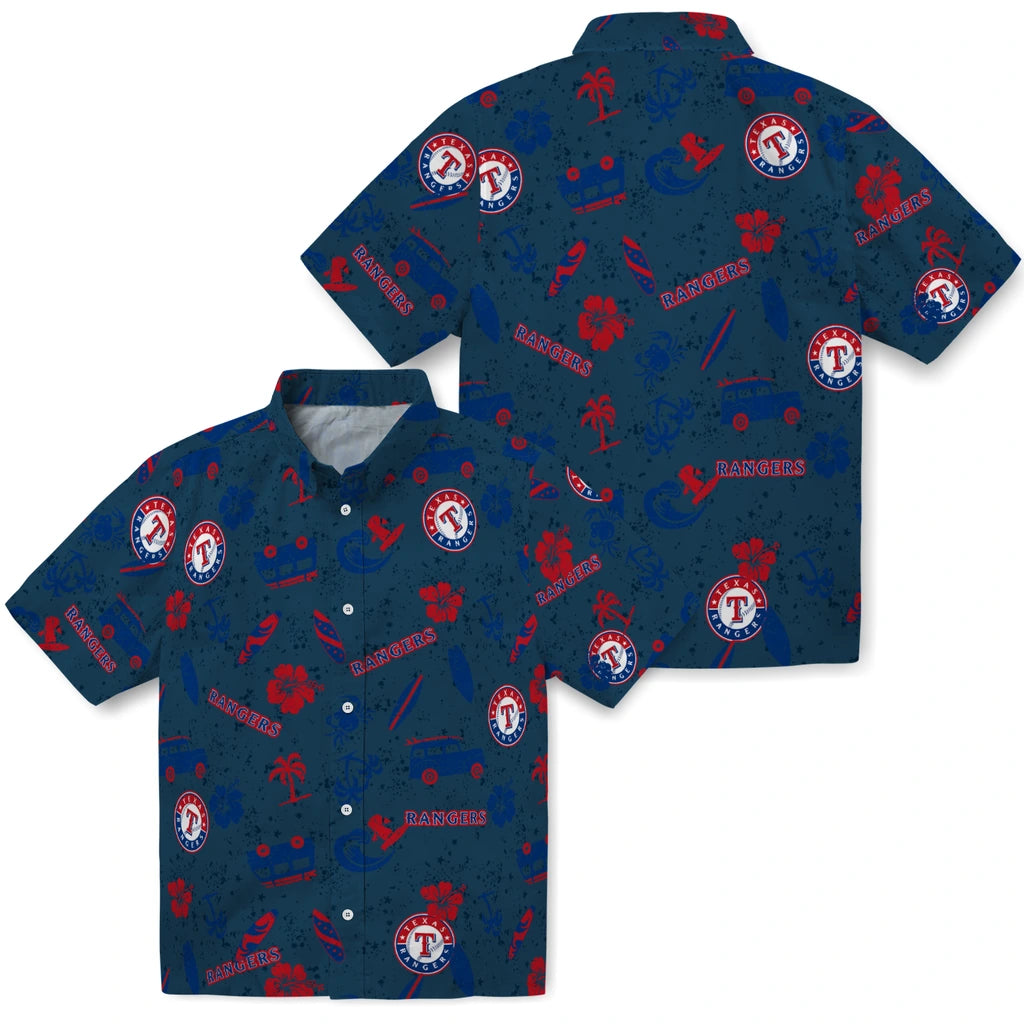 Texas Rangers Hawaiian Shirt - Beach Vibe | Moonbestprint
