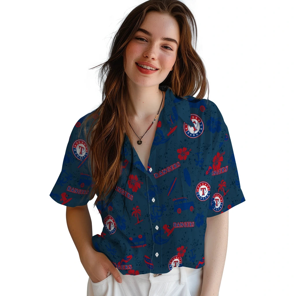 Texas Rangers Hawaiian Shirt - Beach Vibe | Moonbestprint