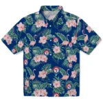Texas Rangers Hawaiian Shirt - Flamingo and Hibiscus | Moonbestprint