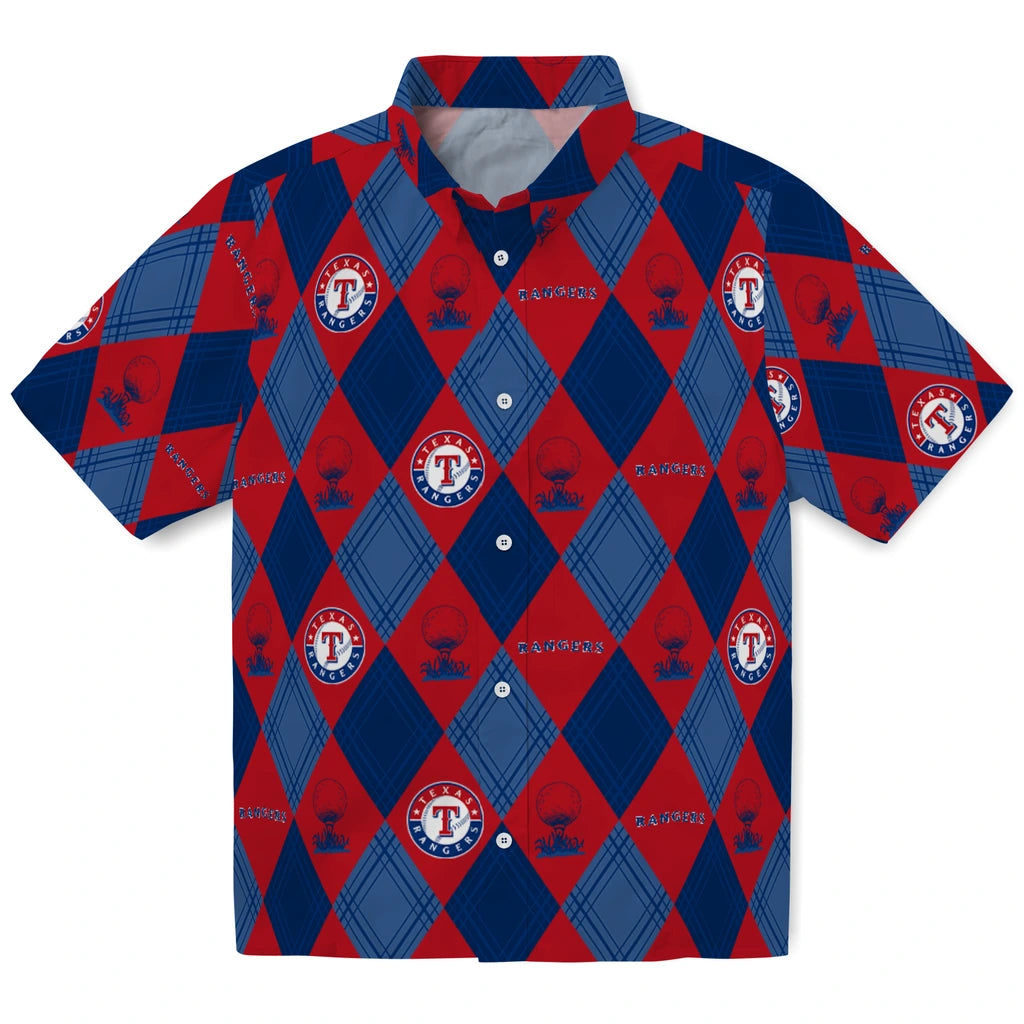 Texas Rangers Hawaiian Shirt - Golfing Plaid | Moonbestprint