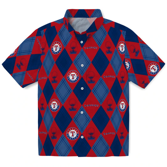 Texas Rangers Hawaiian Shirt - Golfing Plaid | Moonbestprint