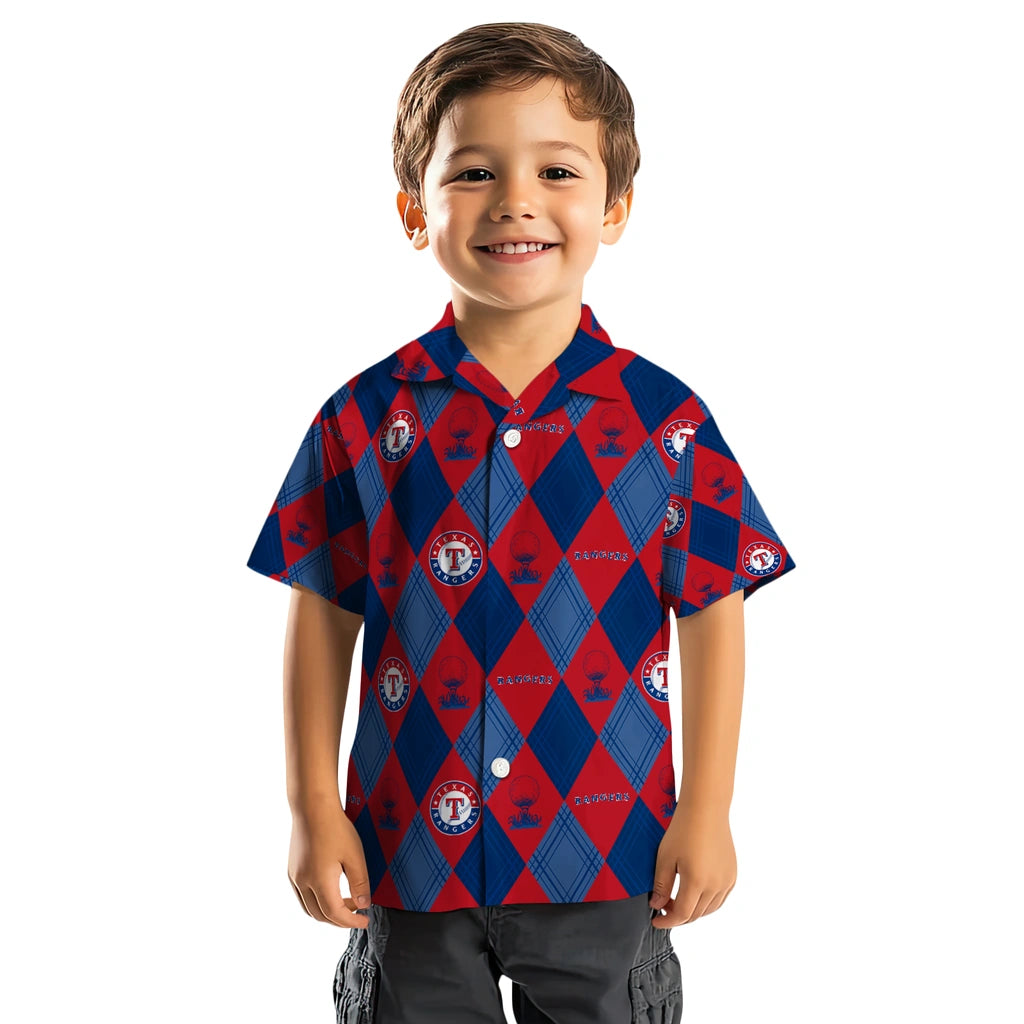 Texas Rangers Hawaiian Shirt - Golfing Plaid | Moonbestprint