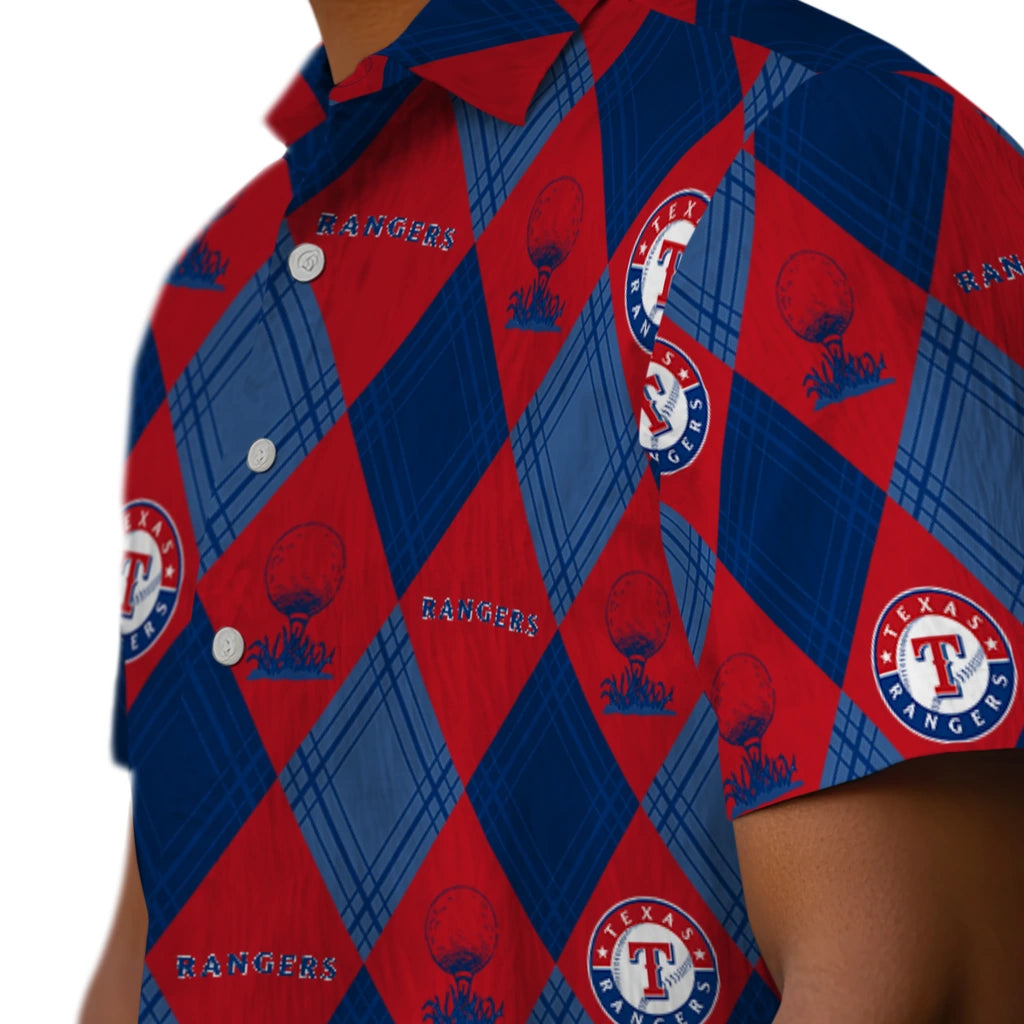 Texas Rangers Hawaiian Shirt - Golfing Plaid | Moonbestprint