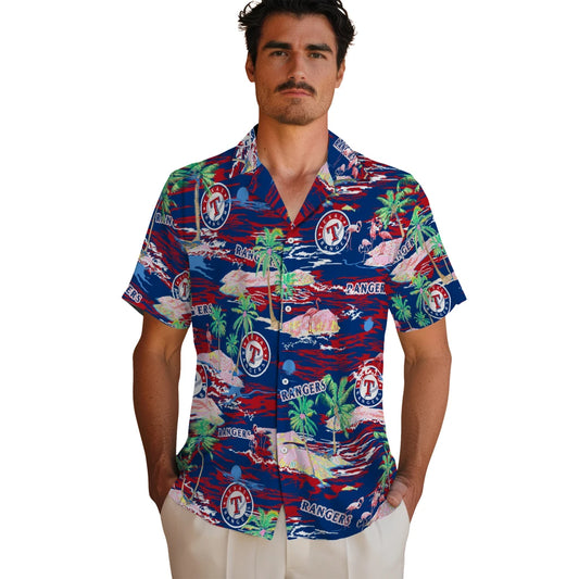 Texas Rangers Hawaiian Shirt - Hawaii Island | Moonbestprint