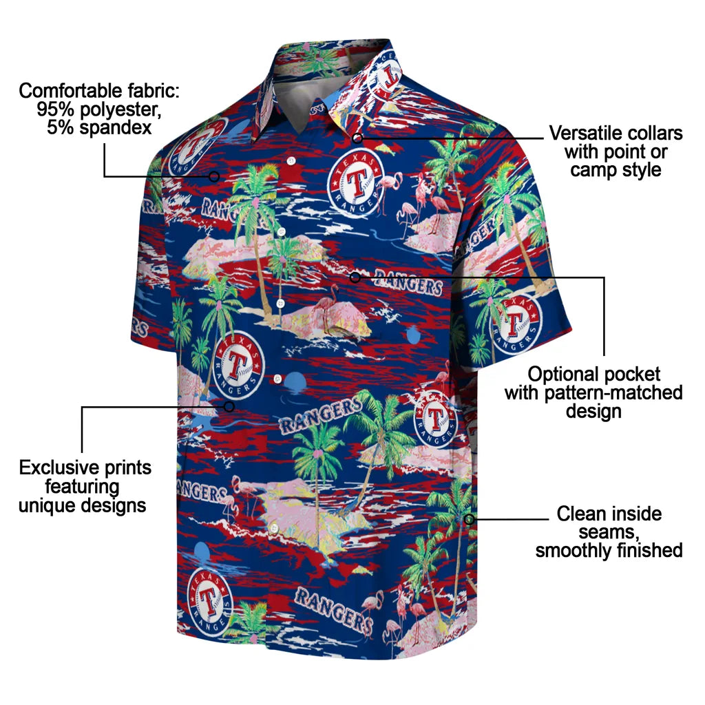 Texas Rangers Hawaiian Shirt - Hawaii Island | Moonbestprint