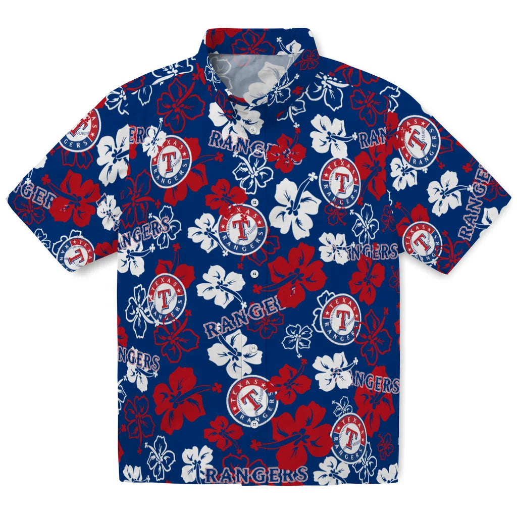 Texas Rangers Hibiscus Bloom Hawaiian Shirt – Moonbestprint