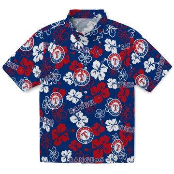 Texas Rangers Hibiscus Bloom Hawaiian Shirt – Moonbestprint