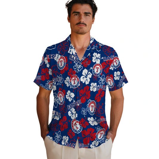 Texas Rangers Hibiscus Bloom Hawaiian Shirt – Moonbestprint