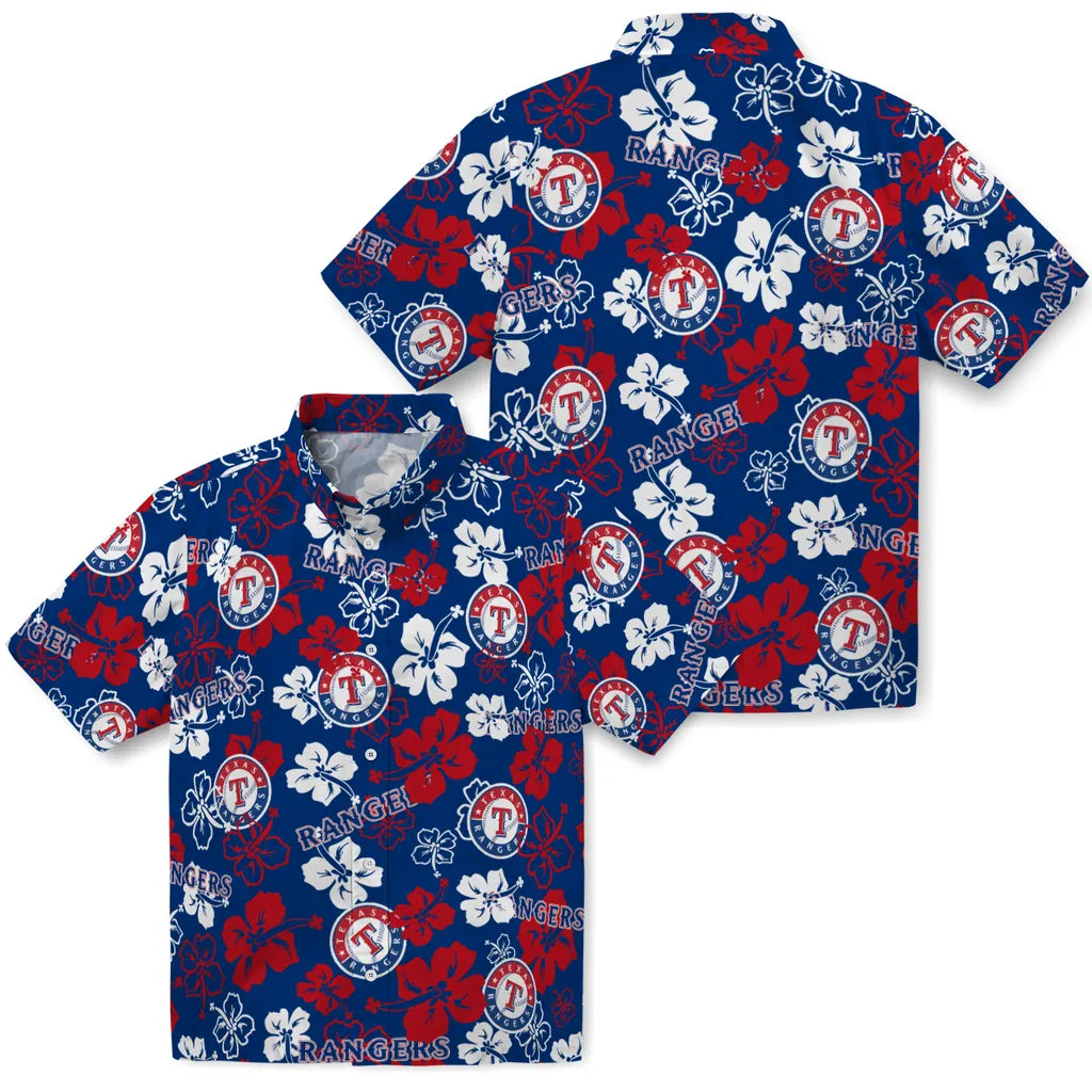 Texas Rangers Hibiscus Bloom Hawaiian Shirt – Moonbestprint