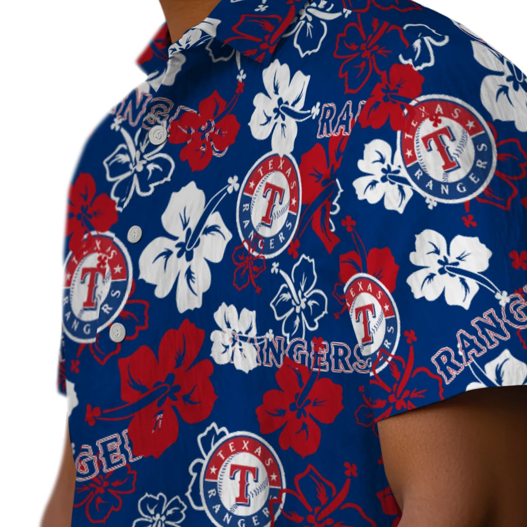 Texas Rangers Hibiscus Bloom Hawaiian Shirt – Moonbestprint