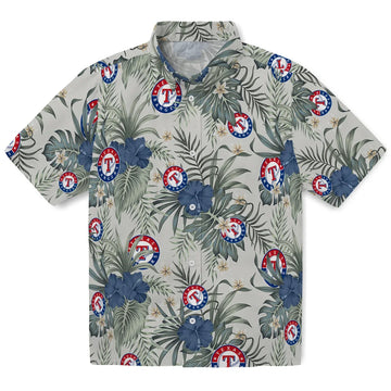 Texas Rangers Hawaiian Shirt - Hibiscus Designs | Moonbestprint