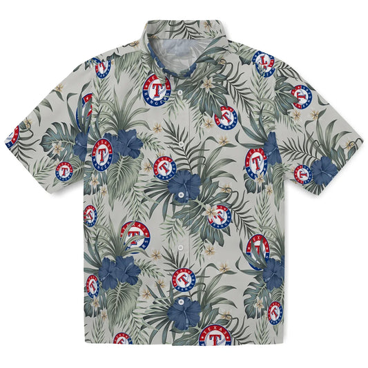 Texas Rangers Hawaiian Shirt - Hibiscus Designs | Moonbestprint