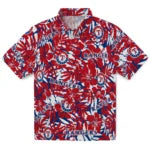 Texas Rangers Hawaiian Shirt - Hibiscus Overlay | Moonbestprint