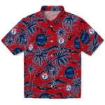 Texas Rangers Hawaiian Shirt - Palm Sunset | Moonbestprint
