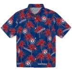 Texas Rangers Hawaiian Shirt - Palm Tree Motif | Moonbestprint