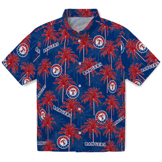 Texas Rangers Hawaiian Shirt - Palm Tree Motif | Moonbestprint