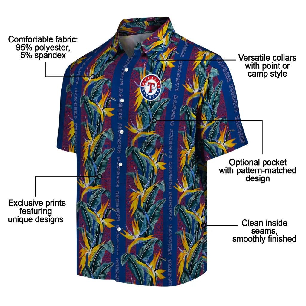 Texas Rangers Hawaiian Shirt - Paradise Vines | Moonbestprint