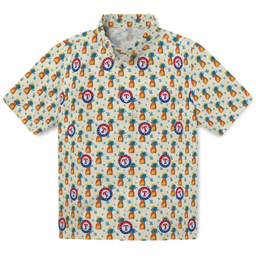 Texas Rangers Hawaiian Shirt - Pineapple Delight | Moonbestprint