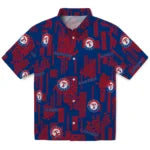 Texas Rangers Hawaiian Shirt - Turtle Lines | Moonbestprint