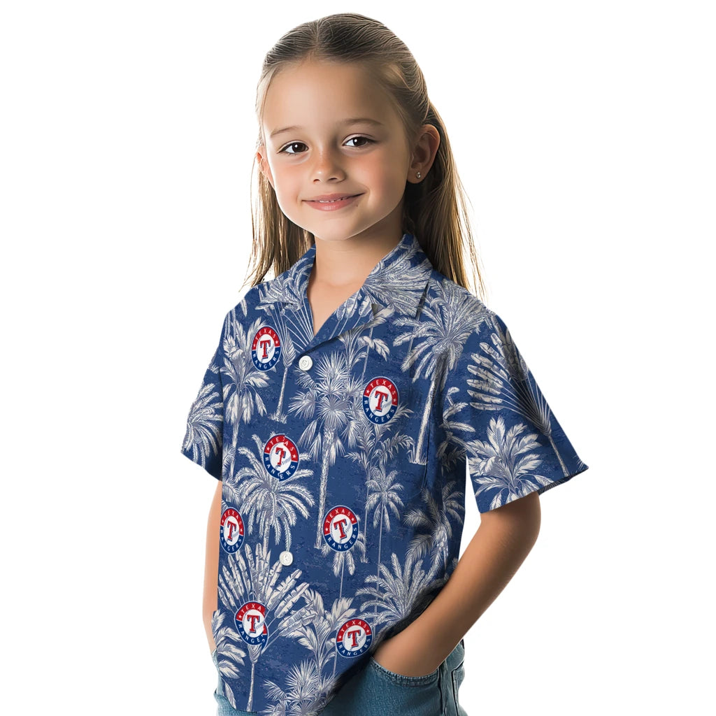 Texas Rangers Hawaiian Shirt - Vintage Palm Tree | Moonbestprint