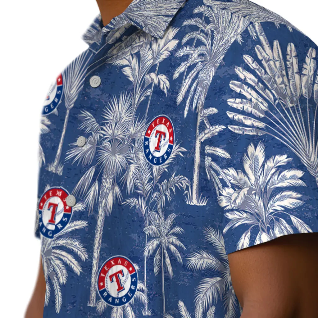 Texas Rangers Hawaiian Shirt - Vintage Palm Tree | Moonbestprint