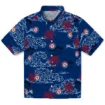 Texas Rangers Hawaiian Shirt - Wave Palm | Moonbestprint