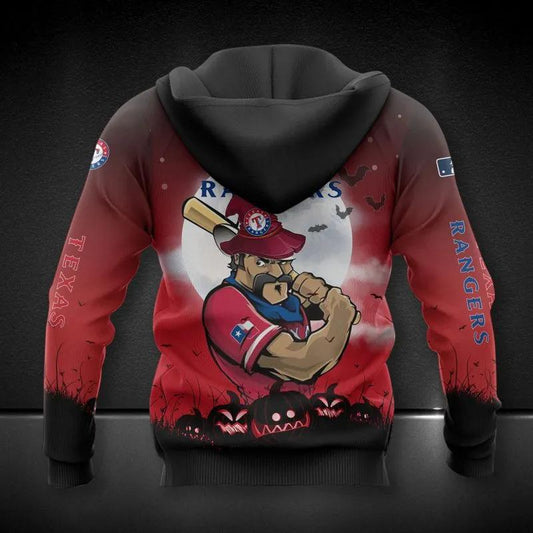 Texas Rangers Mascot MLB All Over Print Hoodie -Moonbestprint