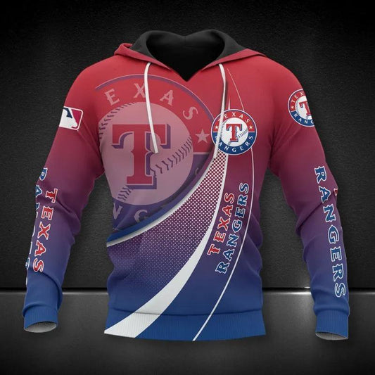 Texas Rangers MLB 3D MLB All Over Print Hoodie -Moonbestprint
