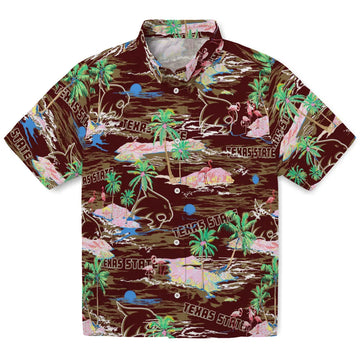 Texas State Bobcats Flamingo Retreat 2026 Hawaiian Shirt – Moonbestprint