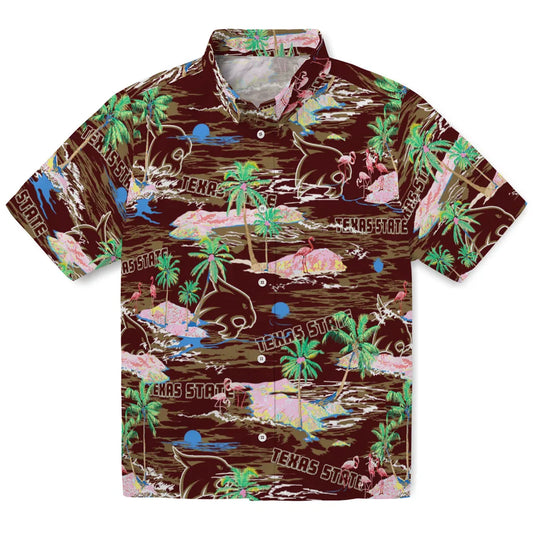 Texas State Bobcats Flamingo Retreat 2026 Hawaiian Shirt – Moonbestprint