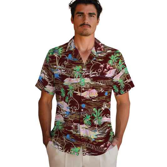 Texas State Bobcats Flamingo Retreat 2026 Hawaiian Shirt – Moonbestprint
