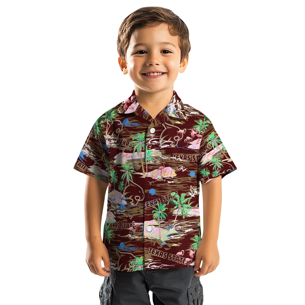 Texas State Bobcats Flamingo Retreat 2026 Hawaiian Shirt – Moonbestprint