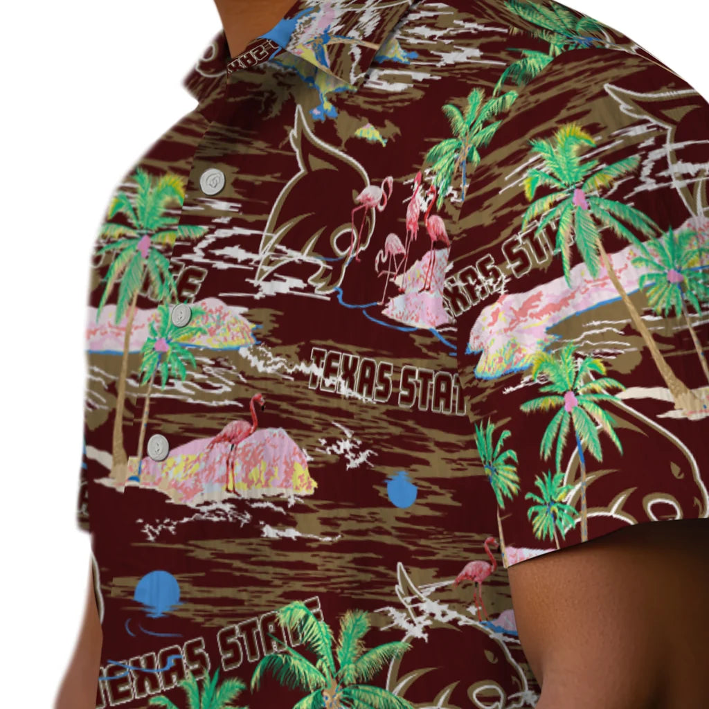 Texas State Bobcats Flamingo Retreat 2026 Hawaiian Shirt – Moonbestprint