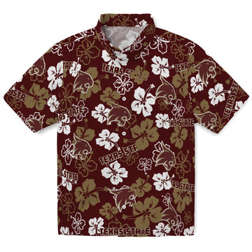 Texas State Bobcats Hibiscus Bloom Hawaiian Shirt – Moonbestprint