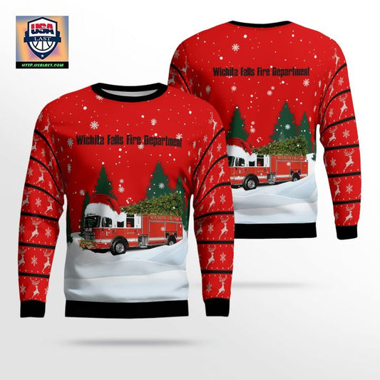 Texas Wichita Falls Fire Department Christmas Sweater 3D ? Usalast