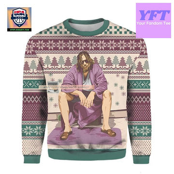 The Big Lebowski Jeff Bride John Good Signatures 3d Ugly Christmas Sweater ? Usalast
