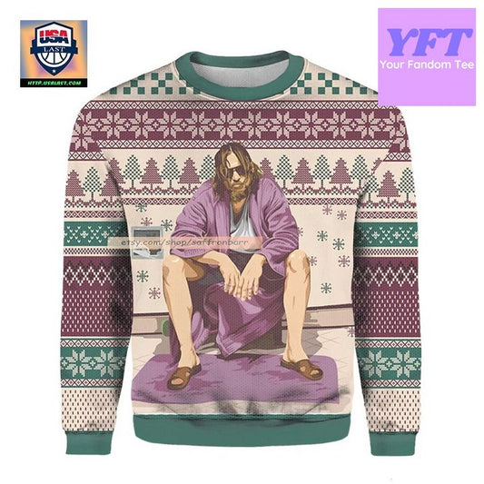 The Big Lebowski Jeff Bride John Good Signatures 3d Ugly Christmas Sweater ? Usalast