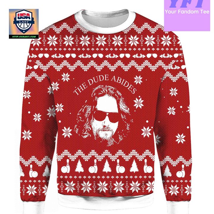 The Big Lebowski The Dude Abides The Dude Abides 3d Ugly Christmas Sweater ? Usalast