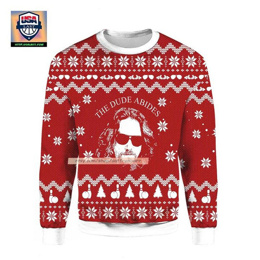 The Big Lebowski The Dude Abides Ugly Christmas 3D Sweater ? Usalast
