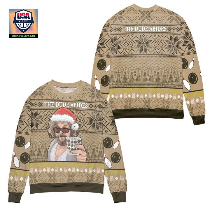 The Big Lebowski The Dude Abides Ugly Christmas Sweater ? Usalast