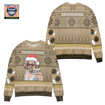 The Big Lebowski The Dude Abides Ugly Christmas Sweater ? Usalast