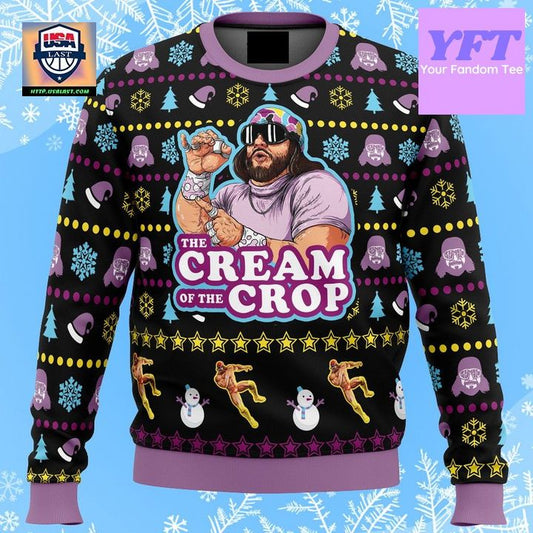 The Cream Of The Crop Pro Wrestling Macho Randy Savage 3d Ugly Christmas Sweater ? Usalast