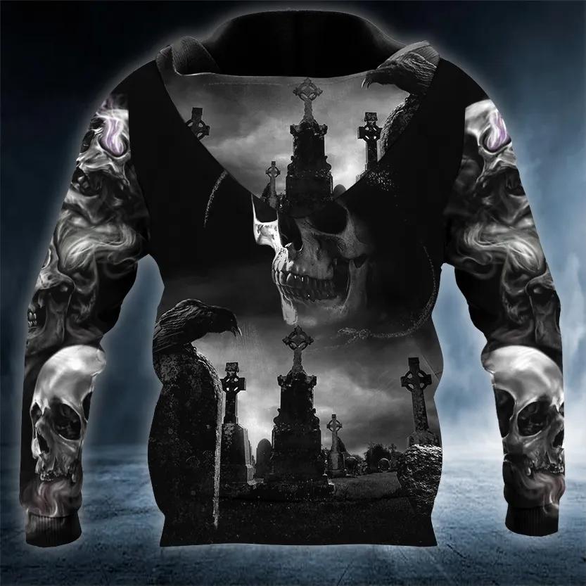 The Death Hunter Skull 3D All Over Print Hoodie -Moonbestprint