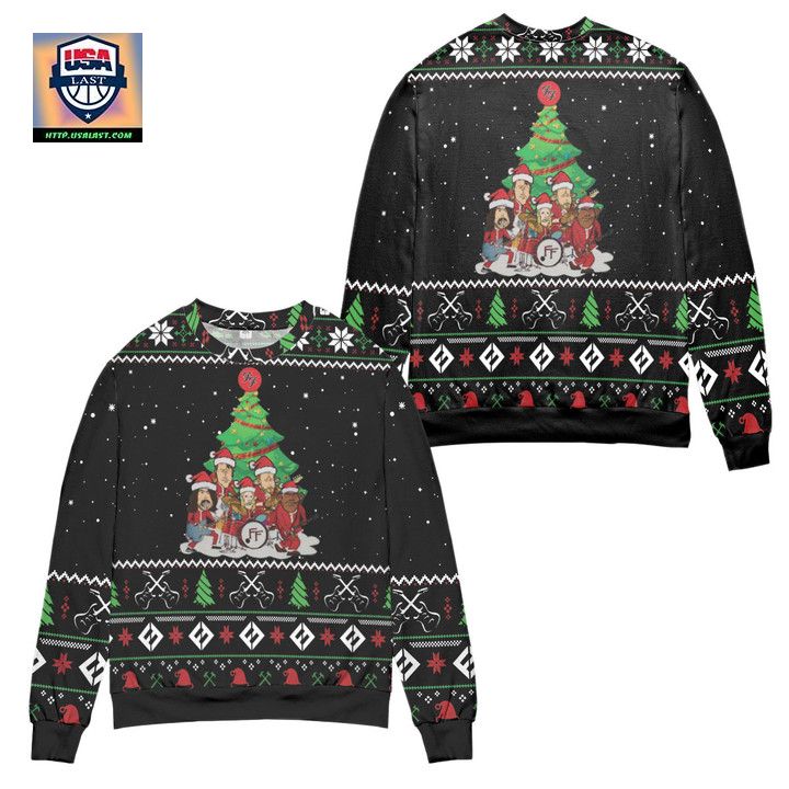 The Foo Fighters Band Music Chibi Ugly Christmas Sweater ? Usalast
