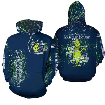 The funny Character Seattle Seahawks NFL 3D All Over Print Hoodie -Moonbestprint