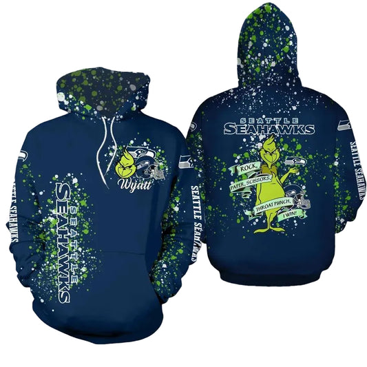 The funny Character Seattle Seahawks NFL 3D All Over Print Hoodie -Moonbestprint