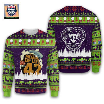 The Hitchhiker8217S Guide To The Galaxy Ugly Sweater Style 3D All Over Printed Shirt Sweater Hoodie Bomber Jacket The Hitchhiker8217S Guide To The Galaxy ? Usalast